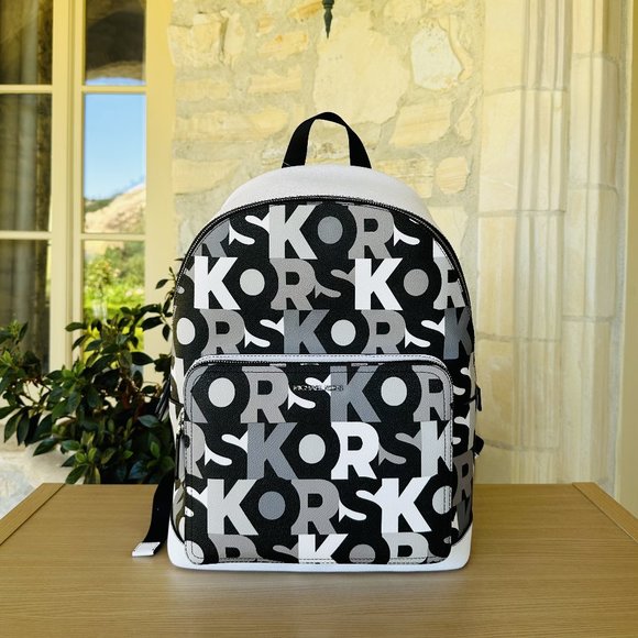MICHAEL KORS COOPER LARGE Commuter BACKPACK Bag Black Multicolor NWT Authentic - Picture 1 of 8